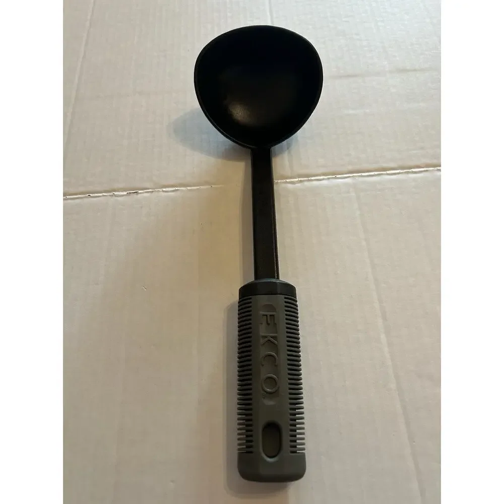 Vintage EKCO Gravy Ladle‎ Nylon Plastic White Black 12” Length